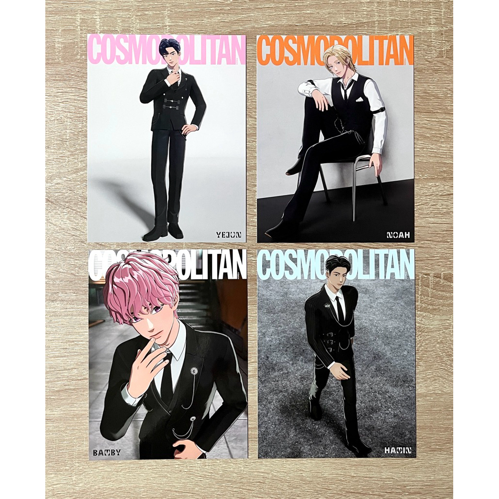 โปสการ์ด PLAVE Cosmopolitan Magazine Noah Hamin Yejun Eunho Bamby PLAVE PostCard