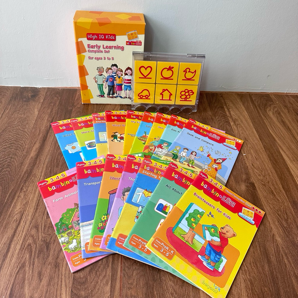 Bambino LÜK : Early Learning Complete Set (High IQ Kids) ของแท้ เยอรมันนี ชุดระบบการเรียนรู้ที่ดีที่สุด 3-5 ปี ฝึกสมอง