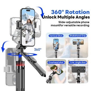 Actual 🇹🇭 ไม้เซลฟี่ 1.4M กันสั่น หมุน 360° Auto Pop ขาตั้งมือถือ รีโมท Bluetooth ไร้สาย ถ่ายรูป/ไลฟ์สด