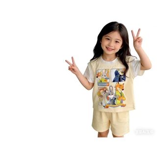 BB226 ชุดแฟชั่นเด็กผู้ชาย ลายการ์ตูนสุดคิ้วท์ ใส่สบาย มี 2 สี