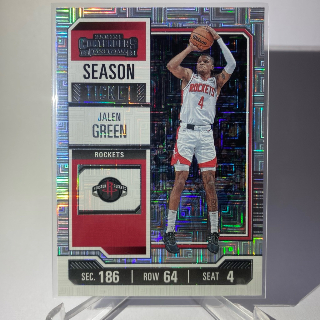 การ์ดนักบาสเกตบอล JALEN GREEN ROCKETS, SEASON TICKET, CONTENDERS, PANINI 2024, No.16