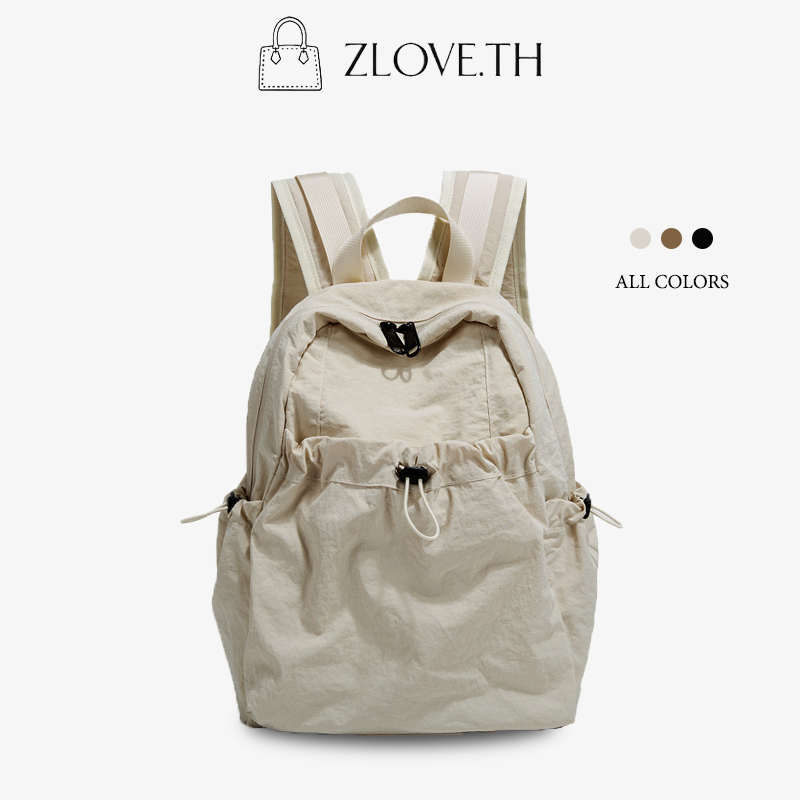 ZLOVE กระเป๋าเป้ผู้หญิงใบใหญ่ รุ่นใหม่ ดีไซน์สายรัด ความจุสูง สีทึบ แฟชั่น กระเป๋าสะพายหลัง