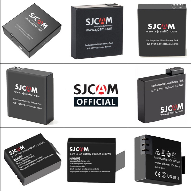 SJCAM แบตเตอรี่สำหรับ SJCAM SJ10Pro SJ10X SJ9 SJ8 SJ6 SJ7 M20 SJ4000 SJ5000 Series Action กล้องอุปกร