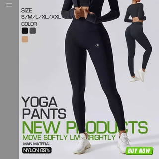 YOGA กางเกงโยคะผู้หญิง เอวสูง เป้าไร้ตะเข็บ กระชับหน้าท้อง ก้นสวย พิลาทิส เสื้อผ้าสำหรับใส่ด้านนอก วิ่ง ออกกำลังกาย