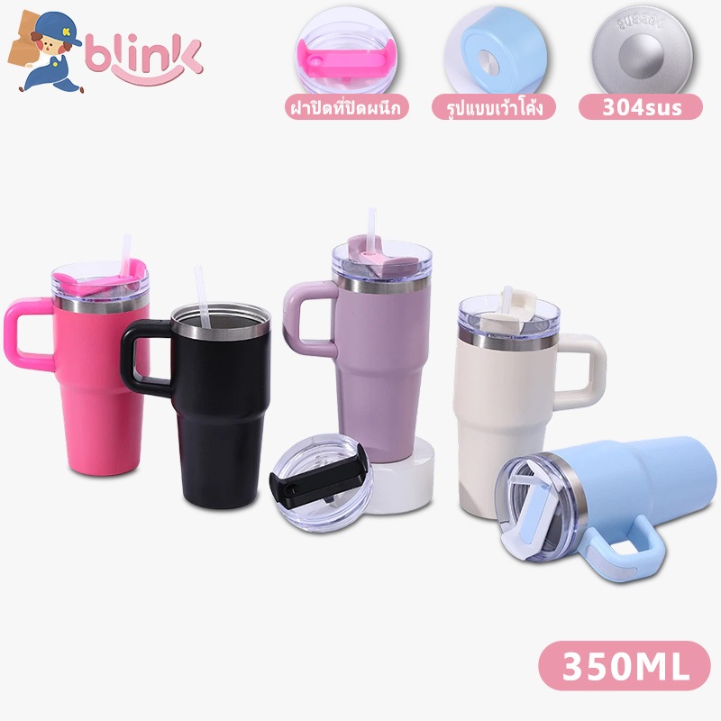 แก้วเก็บอุณหภูมิพกพา 350มล สำหรับเด็ก แก้วน้ำสแตนเลส 304 แก้วเก็บอุณหภูมิ แก้วน้ำมีหลอด พกพาสะดวก แก้วเก็บอุณหภูมิ