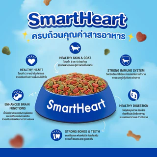 SmartHeart สมาร์ทฮาร์ท อาหารสุนัข 1.3-1.5kg ลูกสุนัข สุนัขโต พันธุ์เล็ก-ใหญ่