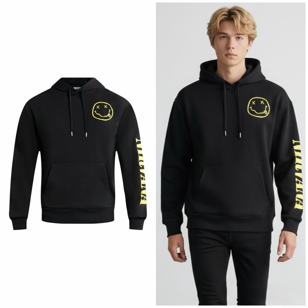 เสื้อฮู้ด  Nirvana smile face hoodie  ▪️เสื้อฮู้ด Nirvana งาน official แท้ ✨✨  (TS804)