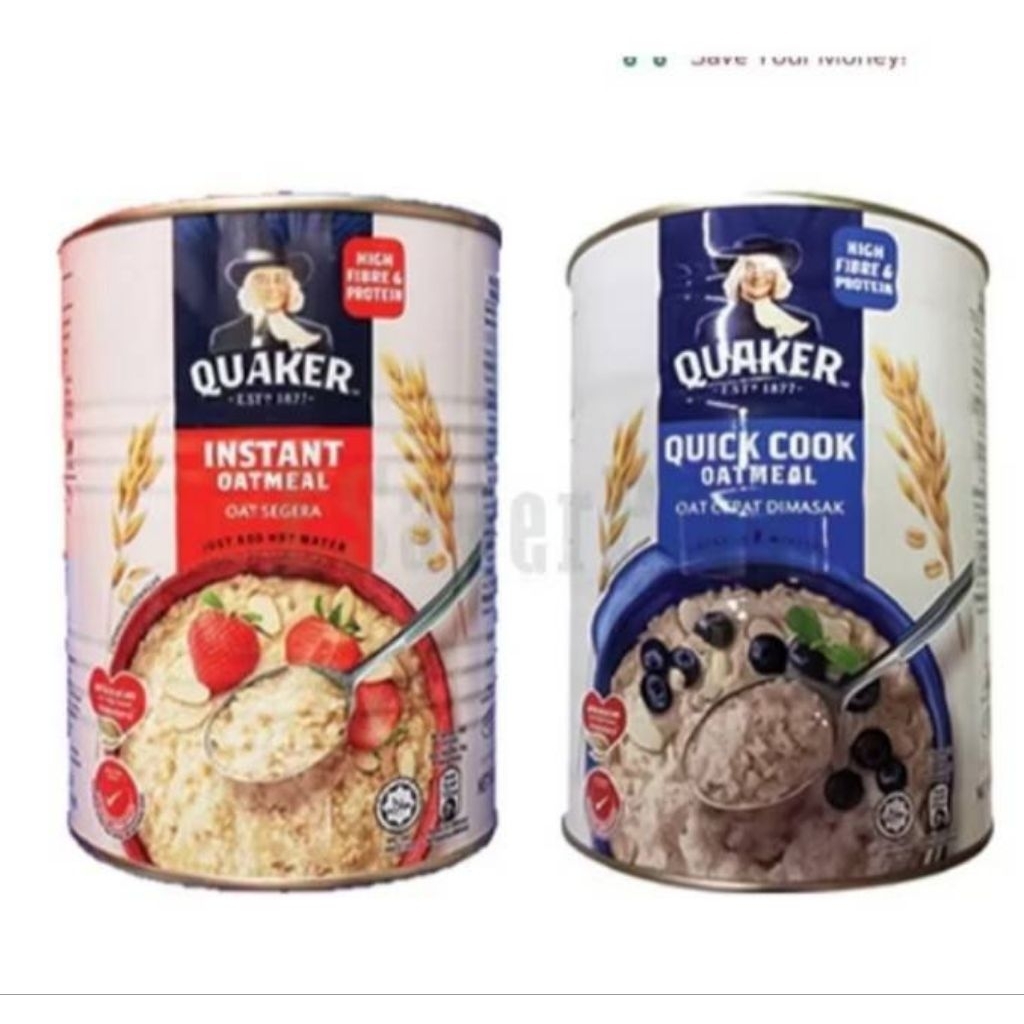 ข้าวโอ๊ต QUAKER INSTANT / QUICK COOK TIN 800G