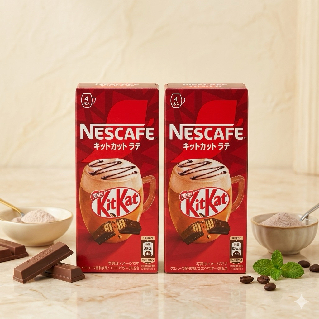 พร้อมส่งในไทย NESCAFE Kit Kat Latte ลาเต้ผสมกลิ่นและรสช็อกโกแลตของ Kitkat
