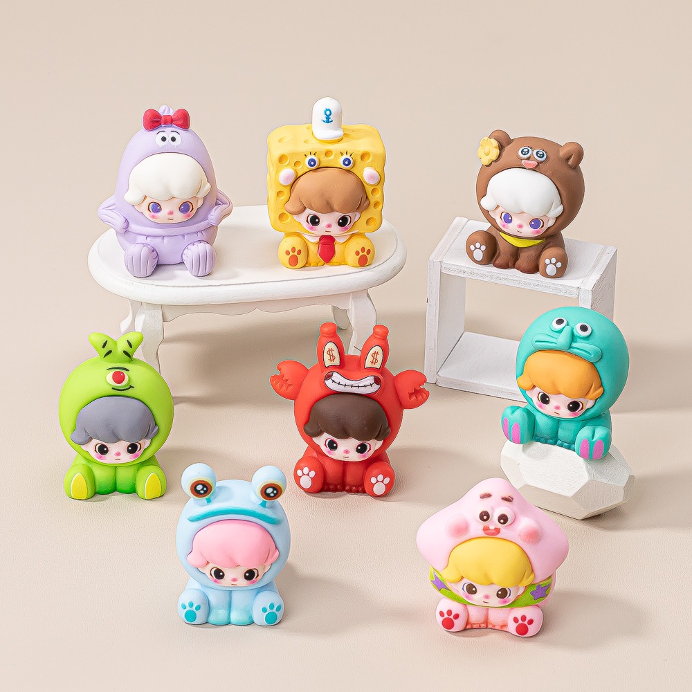 (1ตัว/สุ่ม) พร้อมส่ง ของตกแต่ง สะสม DIY เด็กน้อย สปองบ๊อบ