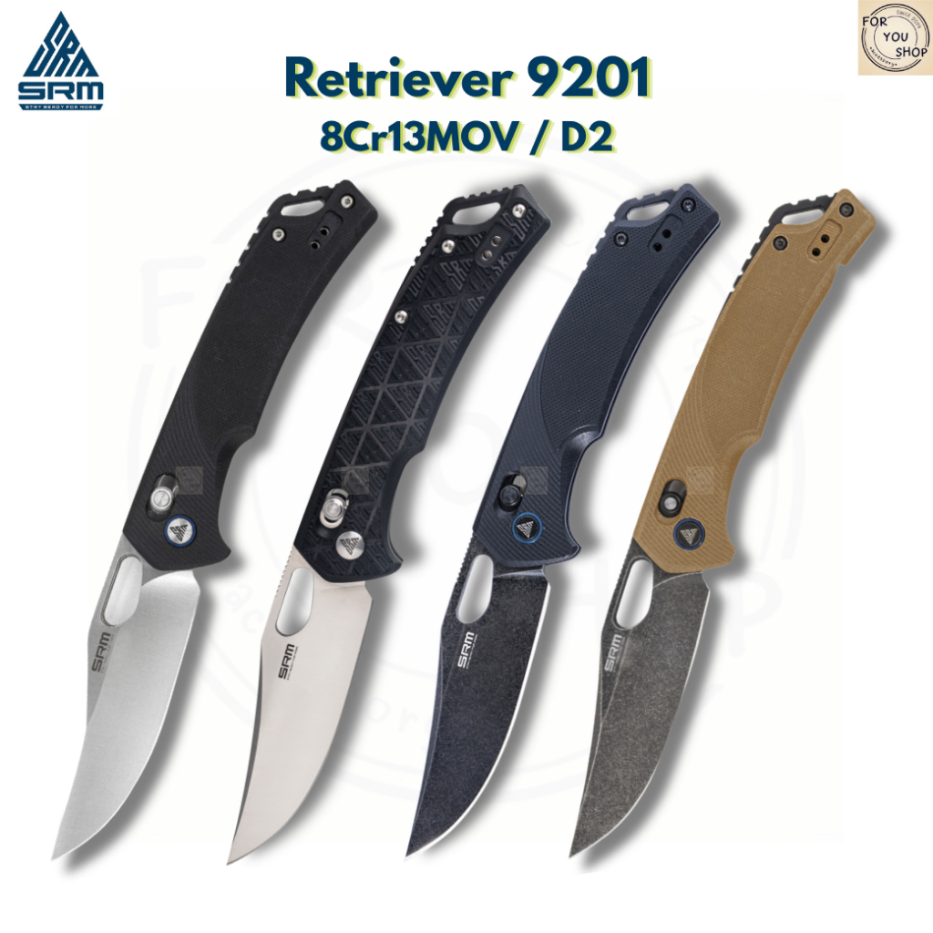 มีดพับ SRM Retriever 9201 ใบมีด D2 / 8Cr13MOV 3.54 นิ้ว Clip Point ด้าม G10 / FRN ระบบ Crossbar Lock