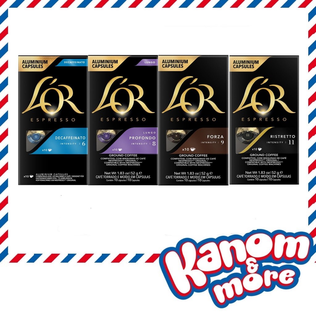 ☕️[Exp:10/2026]☕️ ลอร์ เอสเปรสโซ่ แคปซูล 5.2 กรัม x 10 LOR Espresso Capsule 10 capsules (Nespresso compatible)
