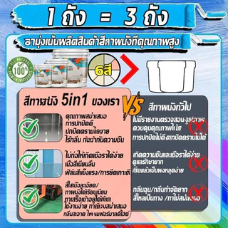 ✨Svisbel สีทาบ้านภายใน✨สีขาวครีม All-IN-1 ประหยัดเวลาและเงิน สีทาผนัง สีทาบ้าน สีทาภายในห้องนอน สีทาภายใน สีทาพื้น