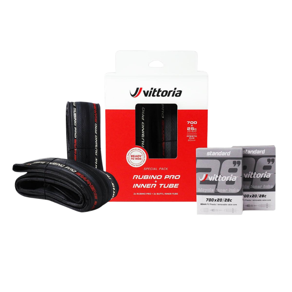 Vittoria Rubino Pro ยางนอกเสือหมอบ 700x28c Graphene 2.0 ขอบพับ จุกลมยาว 48 mm