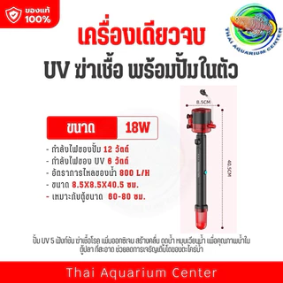 ปั๊ม UV ฆ่าเชื้อ พร้อมปั๊มในตัว (Timer อัจฉริยะ 4–24H) เครื่องเดียวจบ ทั้งกรอง + ฆ่าเชื้อ + เพิ่มออกซิเจน