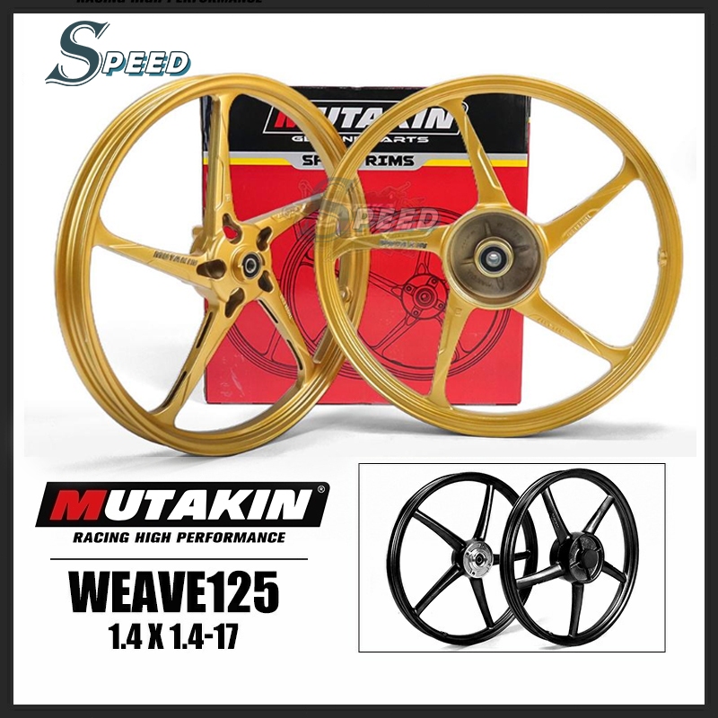 MUTAKIN SP500 ล้อ ขอบ 17 WAVE100S WAVE125 เวฟ125R 125X สำหรับรุ่นเวฟ125/S/R/X พร้อมลูกปืนเ ส่งเร็ว 1.4*1.4-17 สามารถติดต