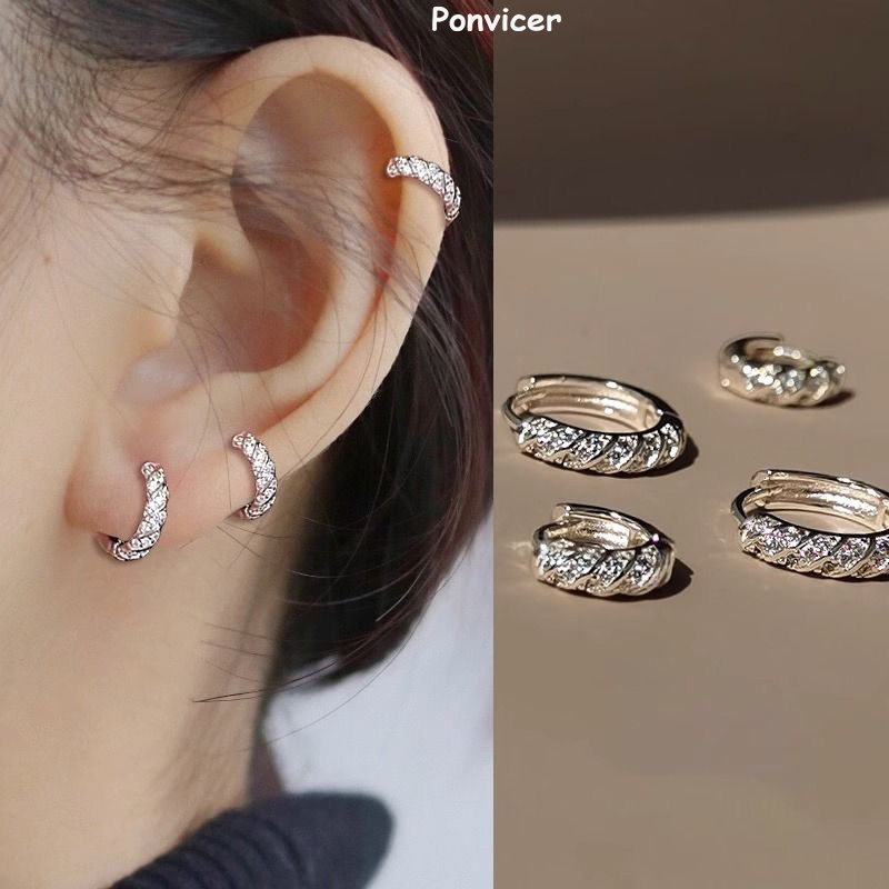 ในไทย-พร้อมส่ง✨ ต่างหูกระดุมชุบทอง 18k ขนาด 6 8 10 มม. สไตล์เกาหลีอินเทรนด์ ดีไซน์เรียบง่าย เหมาะสำหรับทุกโอกาส - Move