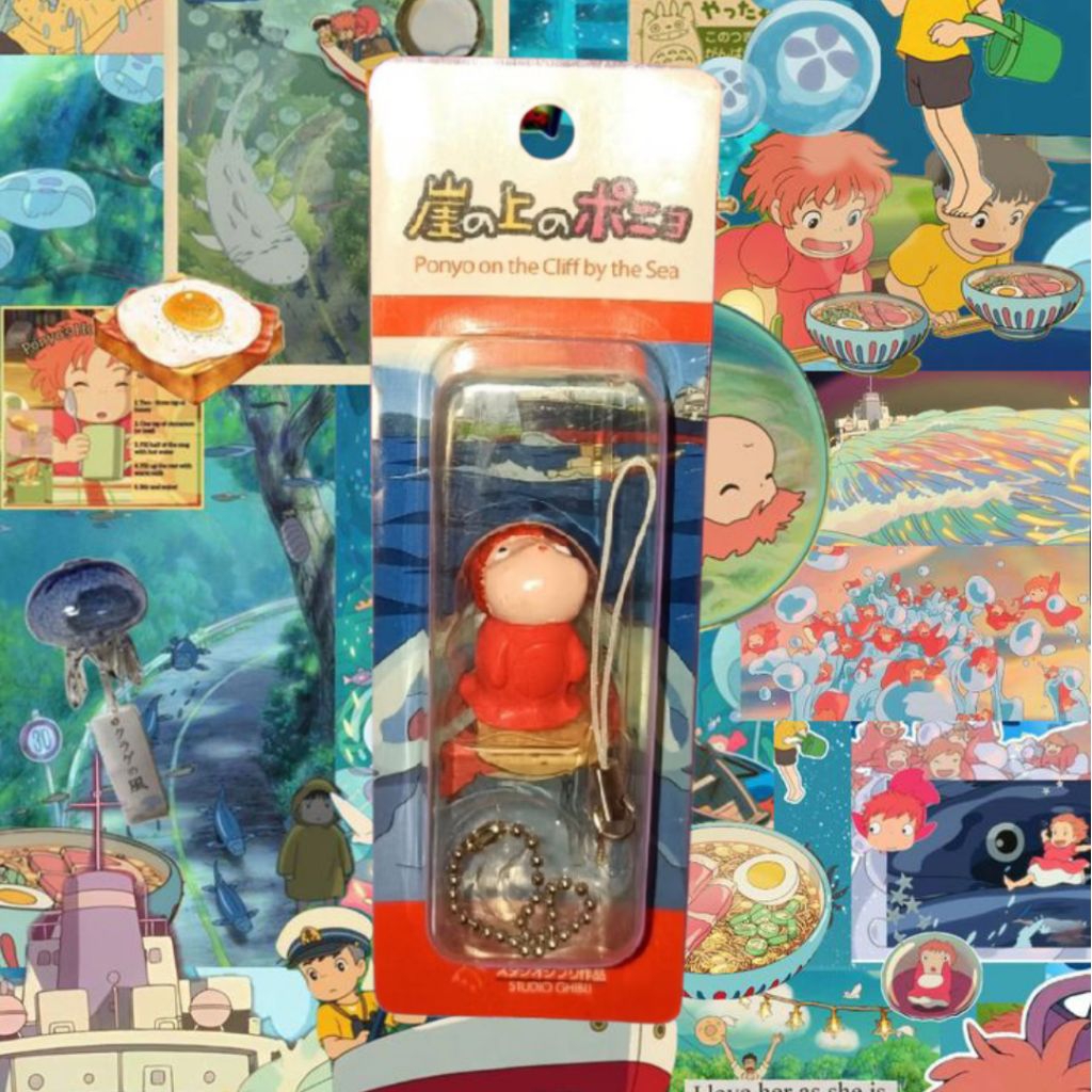พวงกุญแจ โมเดล โปเนียว 💦🧡 Studio Ghibli PONYO strap keychain