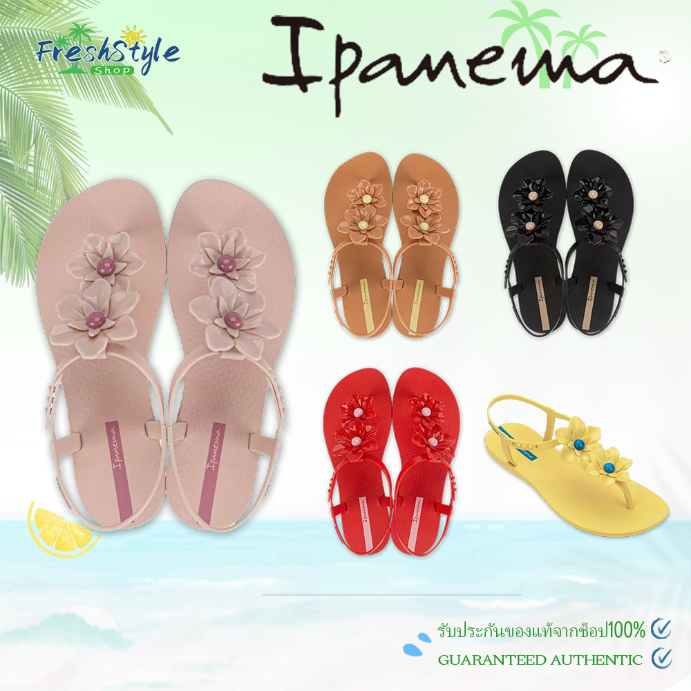 🎀เป็นของแท้ 100%🎀  Ipanema รองเท้าแตะ  Red/yellow/black/ pink/ brown — รองเท้าแตะ กันลื่น น้ำหนักเบา