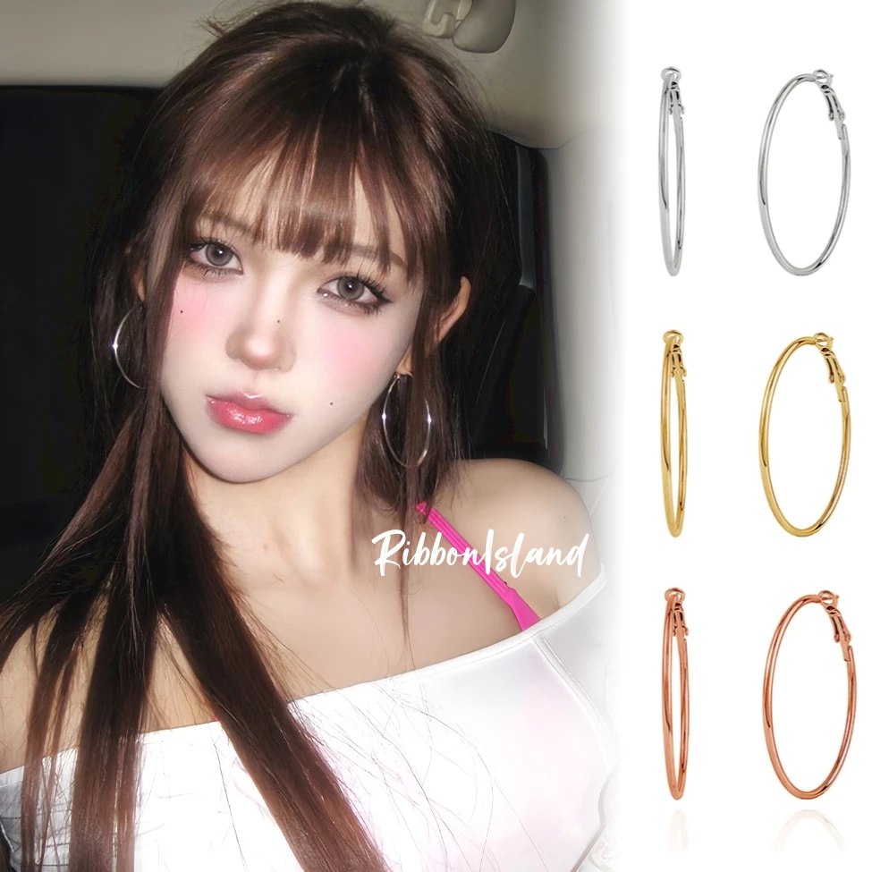 ต่างหู earrings 1คู่ แฟชั่น ins สไตล์เกาหลี y2k สีเงิน สำหรับผู้หญิง แฟชั่น มินิมอล กลม COD
