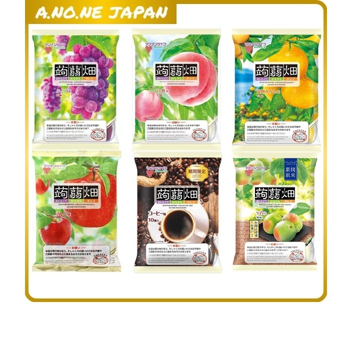 ★Mannanlife Konjac Jelly 25g x 10 รส องุ่น / พีชขาว / แอปเปิล / ส้มแมนดาริน / ชายน์มัสแคท / บ๊วย