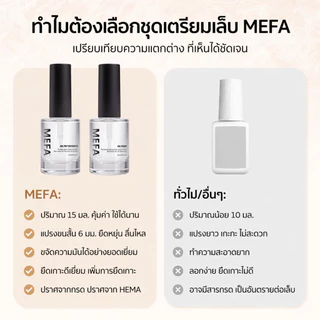 MEFA NAIL Primer 15ml ปกป้องเล็บ ทำให้เบสติดทน ไม่หลุด สำหรับสาวทำเล็บมือ เล็บเจลสวย