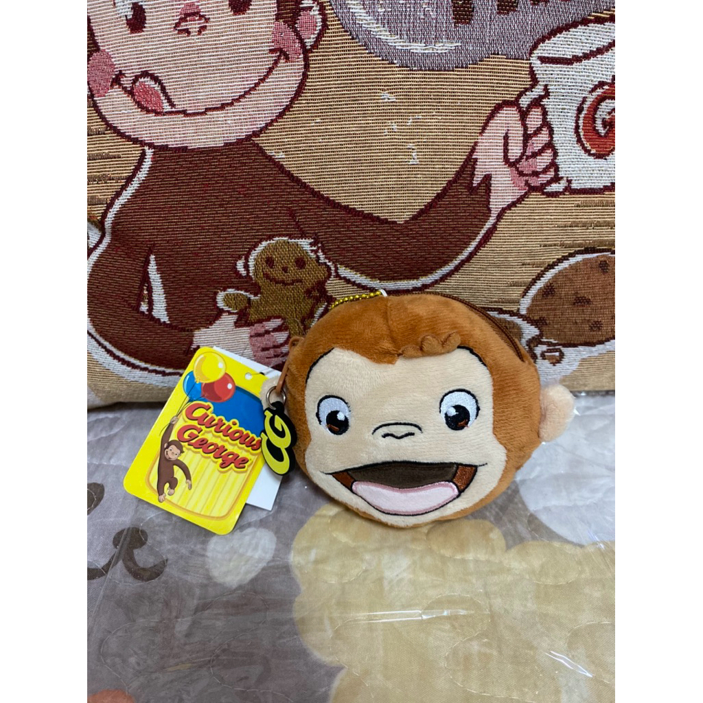 Curious George Plush Face Mascot keychain 💯พร้อมส่ง✅