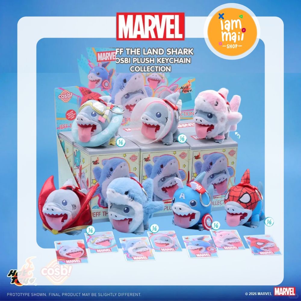 [ยกกล่อง] Marvel Jeff The Land Shark COSBI Plush Blind Box พวงกุญแจ พร้อมส่ง