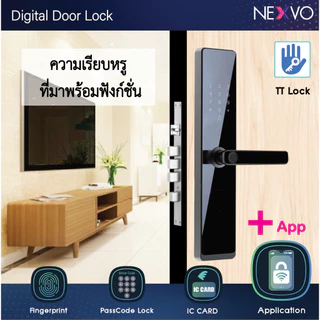 [Digital door lock] - กลอนประตูอัจฉริยะ SW01 บานผลัก เปิดได้โดย TTLock App สแกนลายนิ้ว รหัสผ่าน คีย์การ์ด กุญแจสำรอง