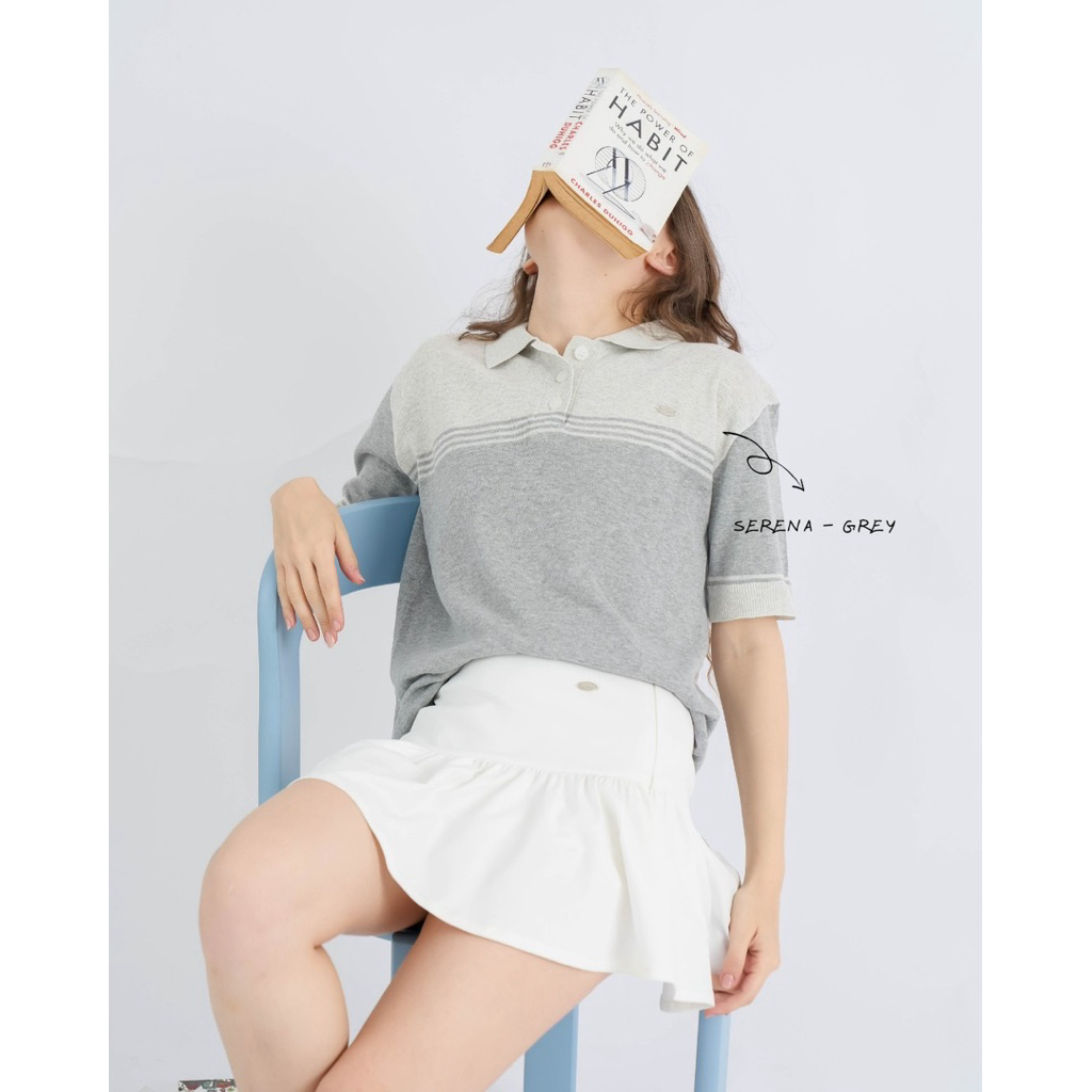 pela serena polo knit เสื้อนิตโปโล