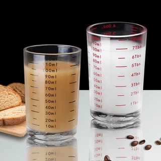 แก้วตวงกาแฟ มีสเกลวัด ML/OZ แก้วช็อต เนื้อหนา ทนความร้อน Espresso Shot Glass ถ้วยตวงน้ำเชื่อม กาแฟ แก้วตวงอเนกประสงค์