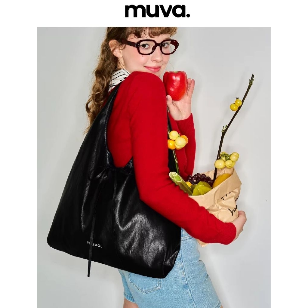 พร้อมส่ง New มือ1 (โค้ดลด 20-30%) Muva Hobo กระเป๋าสะพายข้าง ทรงโฮโบ ของแท้ กดจาก Muva Official Shop