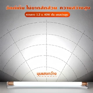 หลอดไฟ LED T8 IWACHI แพ็ค 1/6/12 หลอด นีออน ยาว 9W 18W 20W 40W ขั้ว G13 ขั้วขาว ขั้วทอง 600mm 1200mm ประหยัดพลังงาน