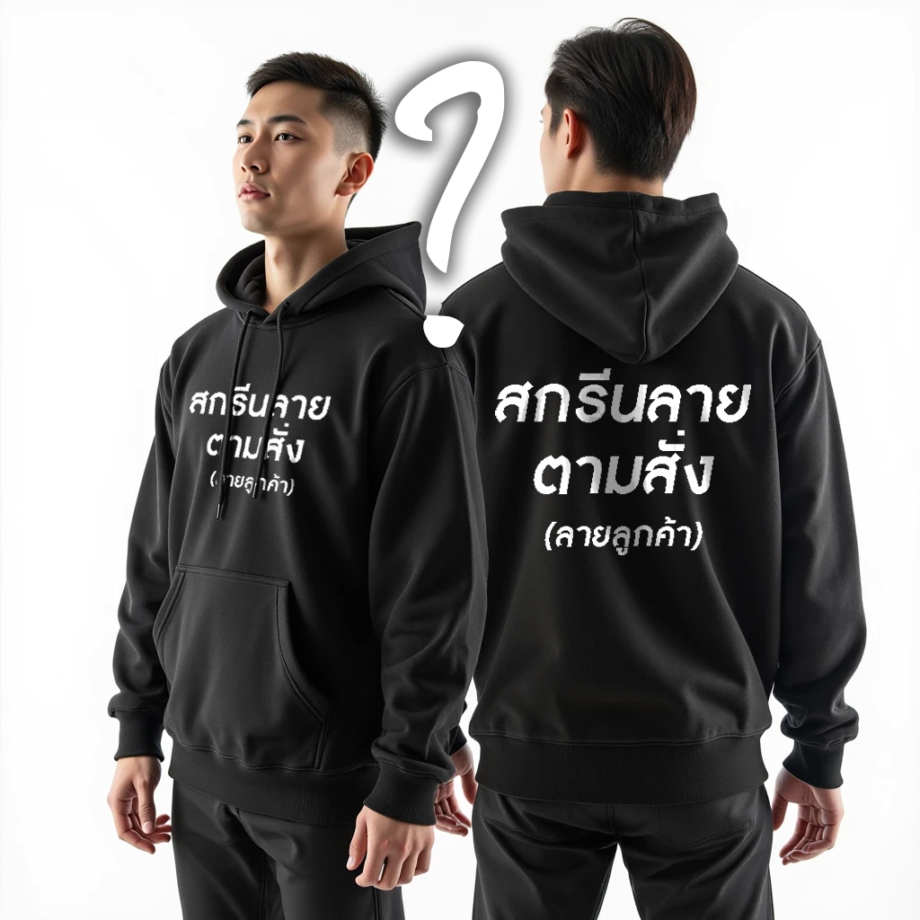 HOODMAN เสื้อฮูดสกรีนลายตามสั่ง แบบสวม เลือกแบบได้ตัวเองได้เลย ส่งด่วน ส่งเร็ว EMS