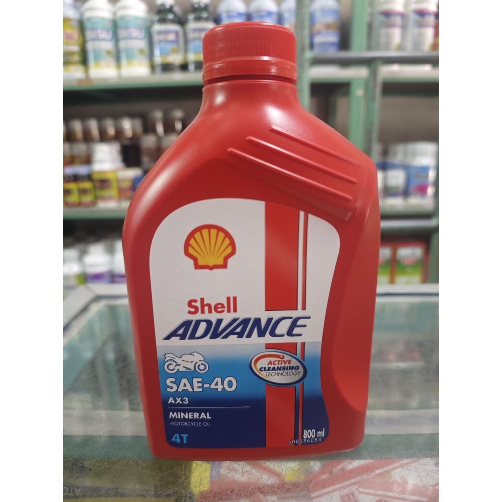น้ำมันเครื่อง Shell Advance AX3 SAE-40 (4T) 0.8 ลิตร
