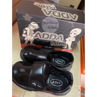 New‼️ รองเท้านักเรียนอนุบาลชาย หนังดำล้วน ADDA 41A05