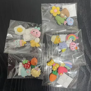 【ของขวัญ】สติ๊กเกอร์ 3D เรซิ่น ลายการ์ตูนน่ารัก ติดแก้วน้ำ เคสมือถือ DIY ตกแต่ง 1 แพ็ค 4 ชิ้น