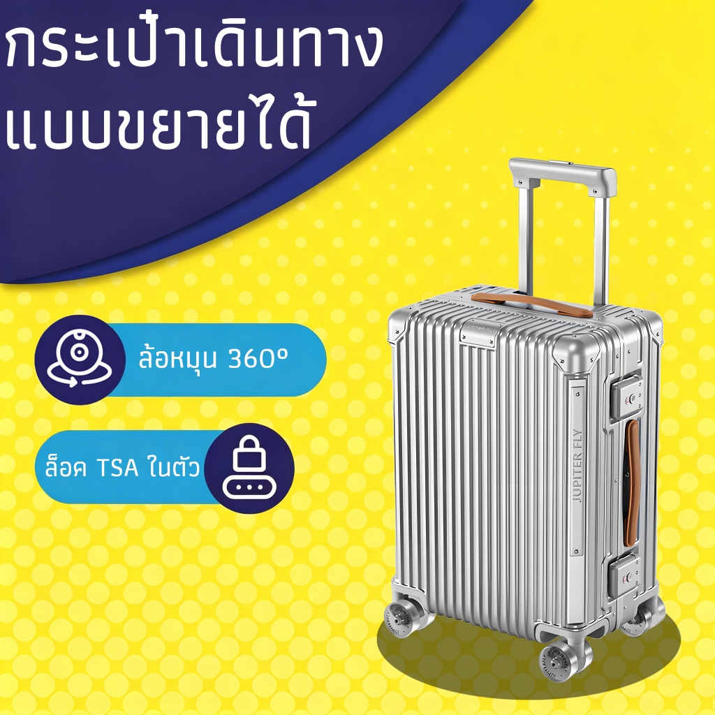 Luggage กระเป๋าลาก เดินทาง 20 นิ้ว กระเป๋าเดิน กระเป๋าเดินทาง ล้อลาก Luggage ทนทานพันธ์ุแกร่ง กันน้ำวัสดุPCแข็งแรง