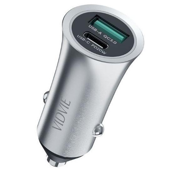 VIDVIE CC517C-I 2 PORTS USB CAR CHARGER 3.0 20W