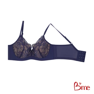 B'me เสื้อชั้นในมีโครง level 1 ฟองบาง รุ่น ME1C66 สีแดง สีน้ำเงิน (ลูกไม้ลายRose) New M.5เข้าคู่กางเกงใน รุ่น ME7A1K