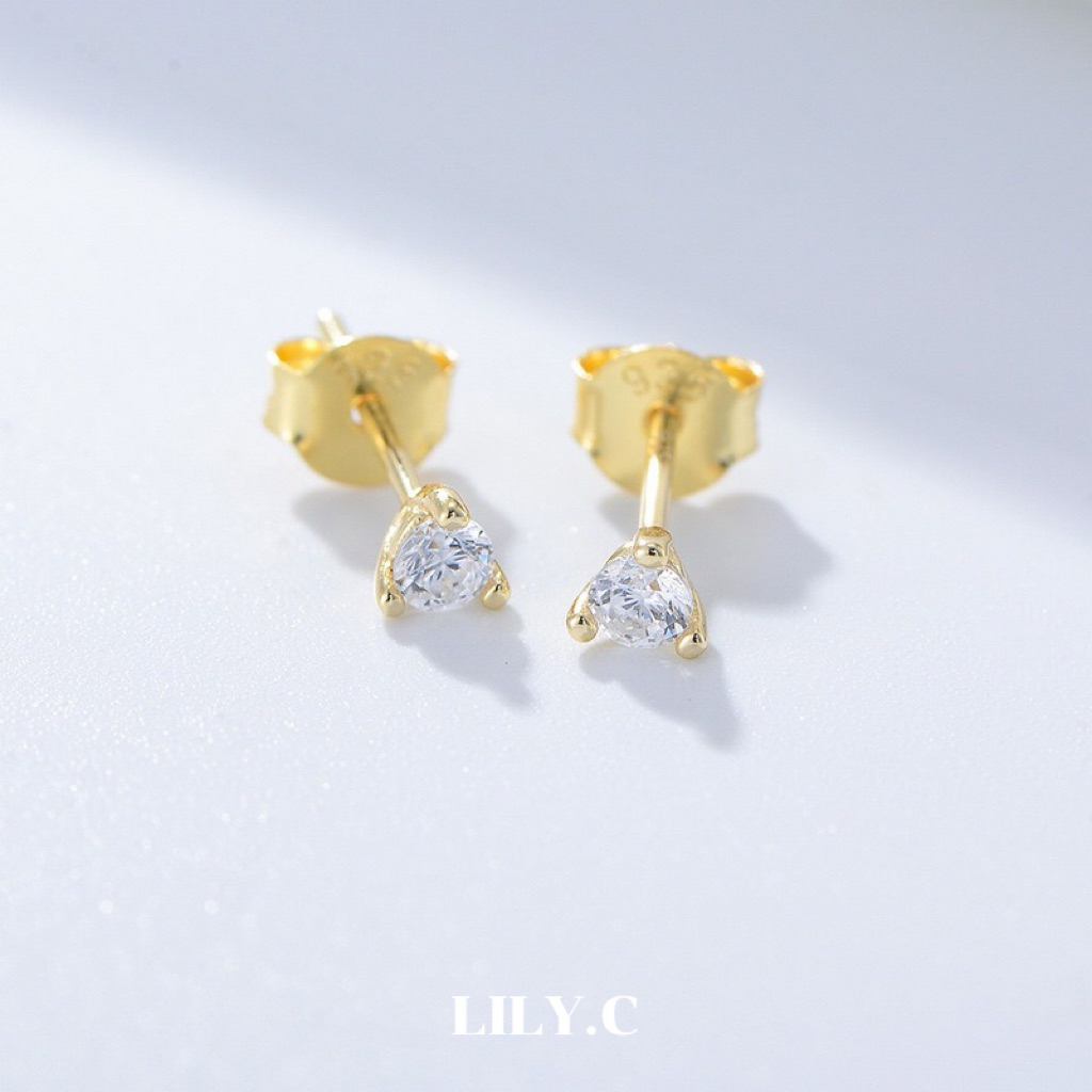 ✅ มีใบรับรองเงินแท้  ✨ LILY.C✨ จิวเงินแท้ CZ ต่างหูเงินแท้ (A44) รูปที่ 7
