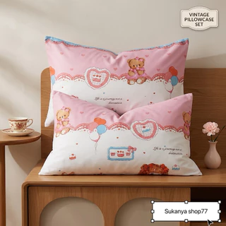 Pillow case ปลอกหมอนหนุน 2 ชิ้น ผ้าcotton อย่างดี ไม่เป็นขุย ส่งไว 1-3 ได้รับ พร้อมส่ง✅