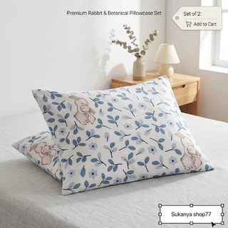 Pillow case ปลอกหมอนหนุน 2 ชิ้น ผ้าcotton อย่างดี ไม่เป็นขุย ส่งไว 1-3 ได้รับ พร้อมส่ง✅