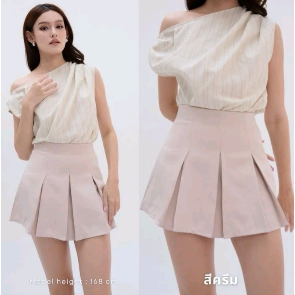 กระโปรงเทนนิสเอาสะด็อ ซิปข้าง มีซับในSize:5XL(แบรนด์Mesave)