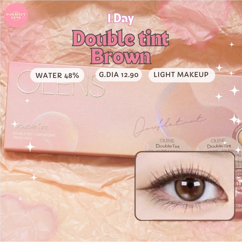 Olens - Double Tint Brown 1 Day เลนส์รายวัน สีนำ้ตาล