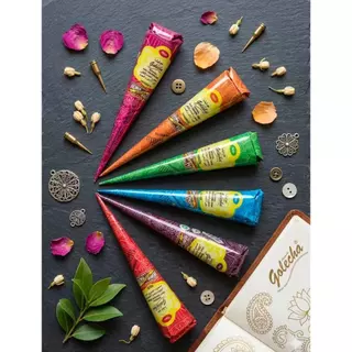 สีเพ้นท์เฮนน่า Henna : สีฟ้า แบบโคน ขนาด 25 กรัม