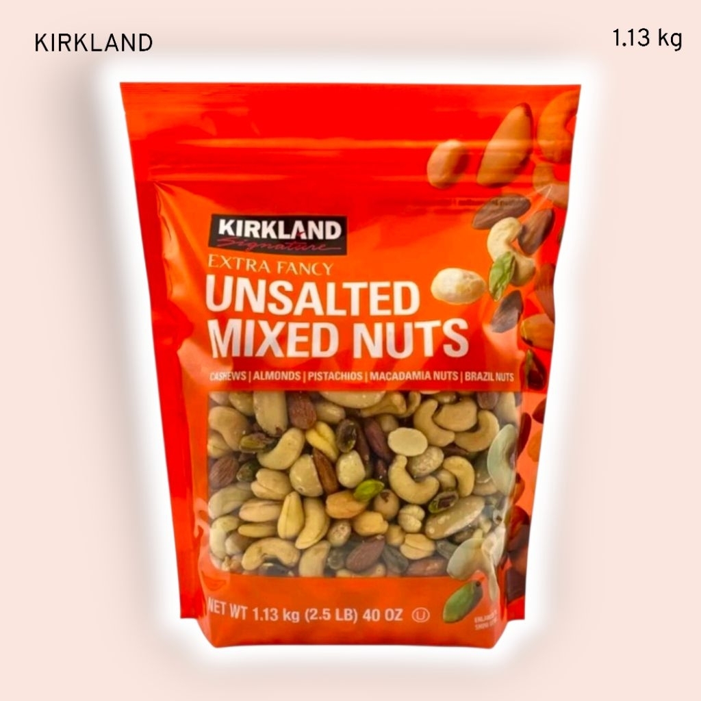 🇺🇲 Kirkland Signature Unsalted Mixed  Nuts bag 🇺🇲 ถั่วรวม นำเข้าจาก USA (แบบถุง)