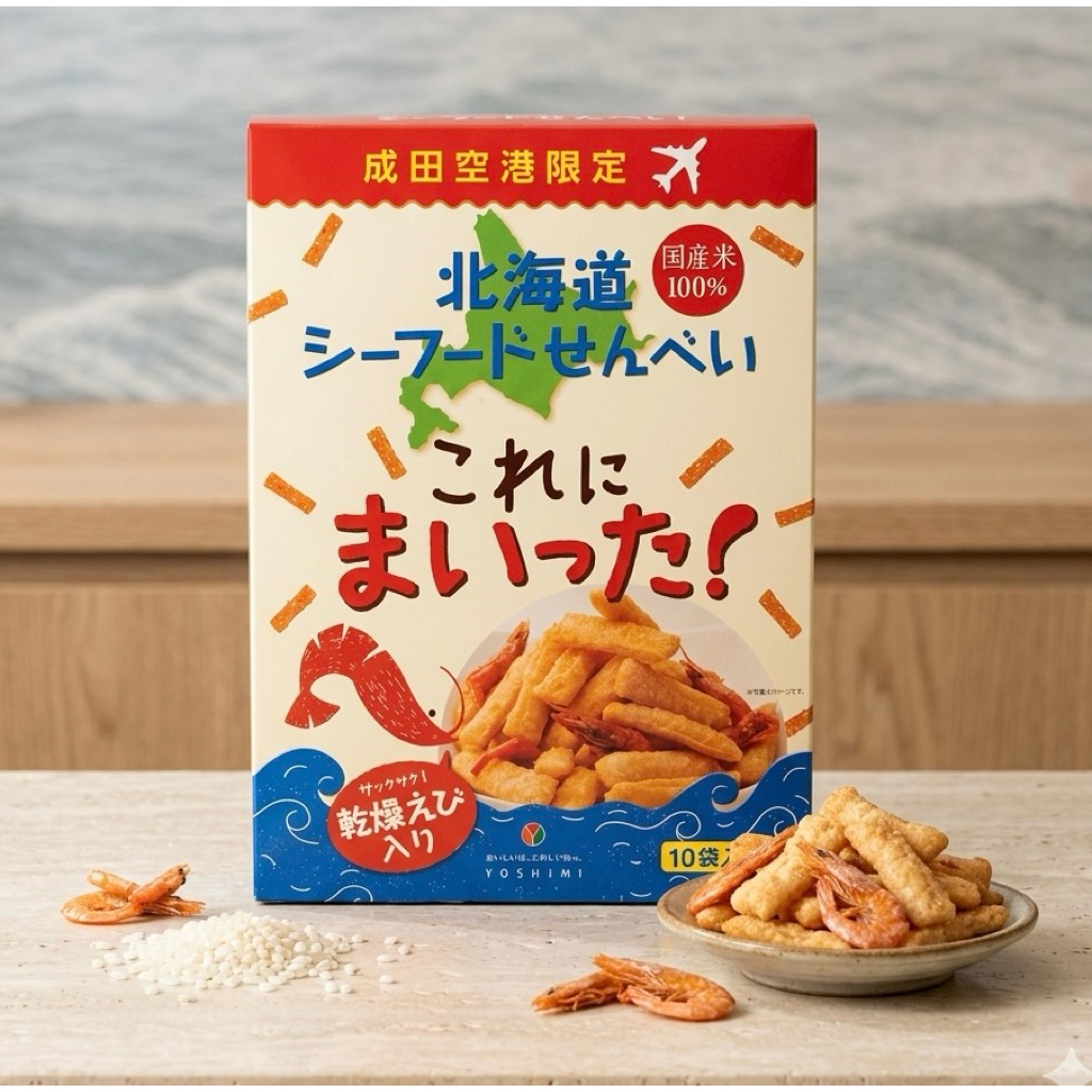 พร้อมส่งในไทย Hokkaidō shīfūdo senbei เซมเบ้ซีฟู๊ด limited มีขายแค่สนามบินโตเกียว