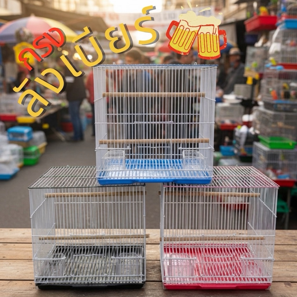 LIFEBIN กรงลังเบียร์ กรงนก กรงกระรอก กรงชูการ์ กรงสัตว์ เลี้ยงพันธุ์เล็กขนาดพกพา มี 3 สีให้เลือก