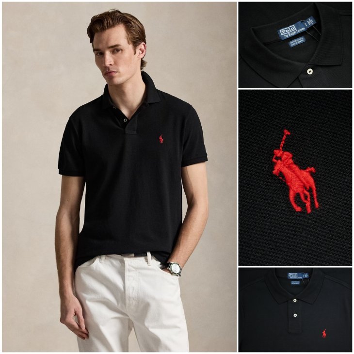 POLO RALPH LAUREN THE EARTH CUSTOM SLIM FIT POLO SHIRT